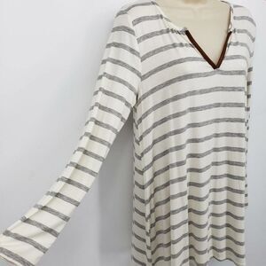 Infinity Raine Tunic Blouse Loose Pullover Long Sleeves